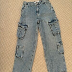 Garage Blue Cargo Jeans